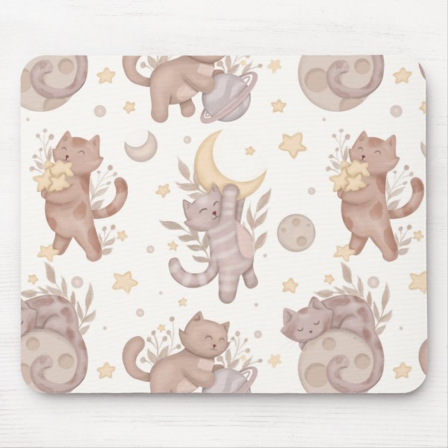 Star Kittens Mouse Mat (Front)