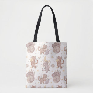 Star Kittens Tote Bag
