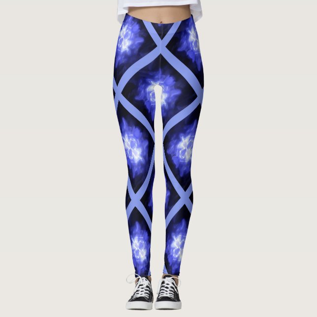 Star Light Star Bright Blue Leggings (Front)