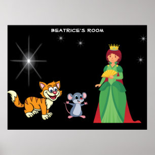 Star Light Star Bright Queen Mouse Cat Monogram Poster
