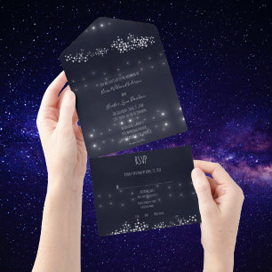 Star Light Wedding All In One All In One Invitation