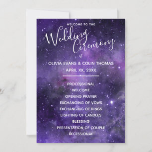 Star Light - Wedding Ceremony - Service Card