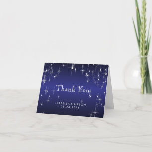 Star Lights in Metallic Dark Blue - Thank You