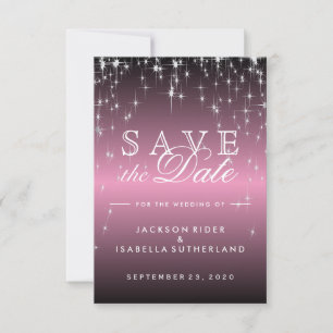 Star Lights in Metallic Pink Mauve - Save the Date
