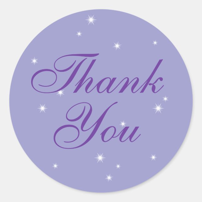 Star Lights Thank You Sticker (Front)