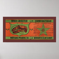 Star Lobster Vintage Label Art