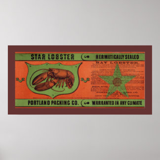 Star Lobster Vintage Label Art Poster