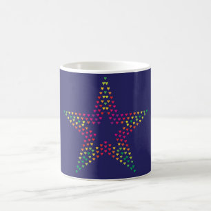 star made with hearts on mug