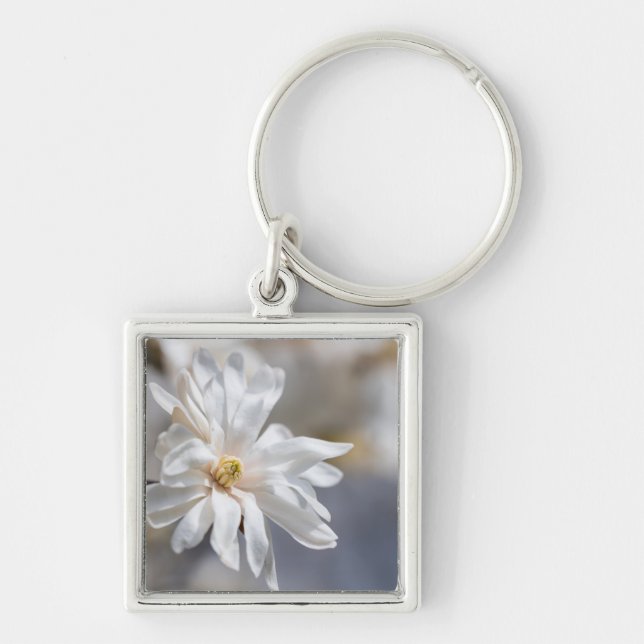 Star Magnolia Bloom Key Ring (Front)