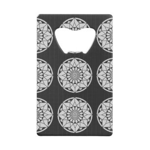 Star Mandala knitting black & white