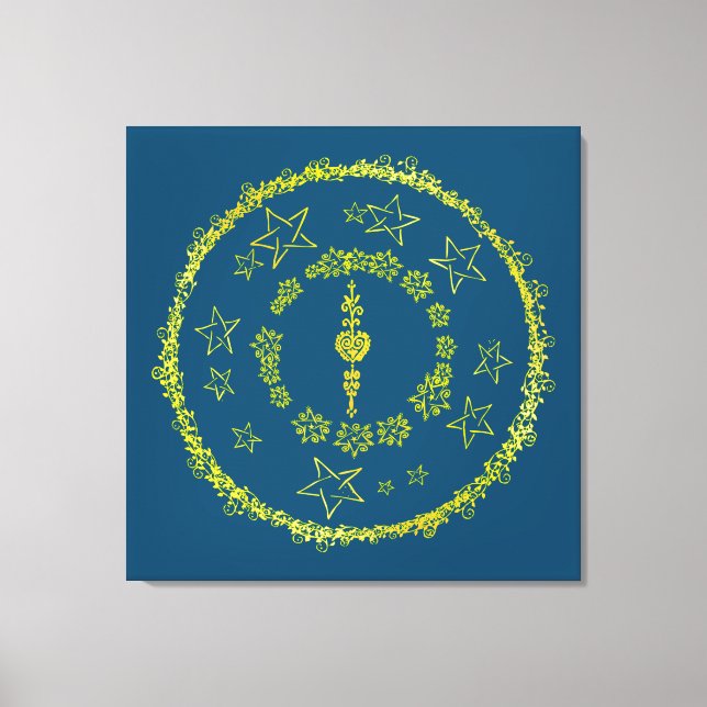 Star Mandala - Wrapped Canvas (Front)