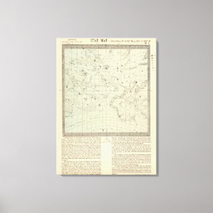 Star map canvas print