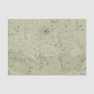 Star map of North polar region Tissue Paper