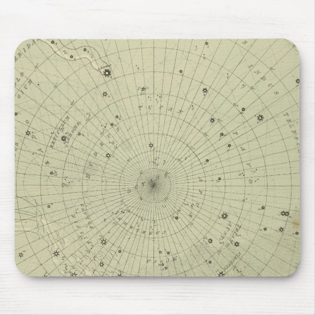 Star map of South polar region Mouse Mat (Front)