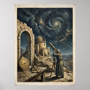 Star Map of the Seeker Spiritual Astrology Poster