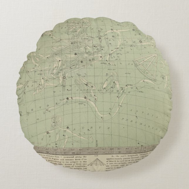 Star map round cushion (Front)