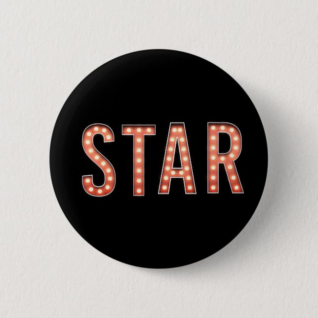 STAR Marquee Lights   6 Cm Round Badge (Front)