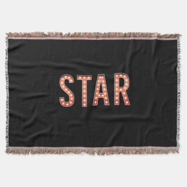 STAR Marquee Lights Throw Blanket (Front)