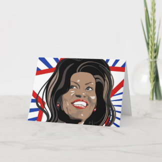 Star Michelle Obama Greeting Card