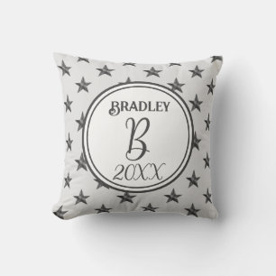 Star Monogram Initial Home Decor Wedding Keepsake Cushion