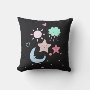 Star Moon cloud sun heart cute Cushion