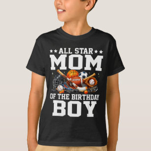 Star mum of the birthday boy basketball soccer T-Shirt