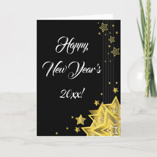 Star New Year's Eve   Greeting Card