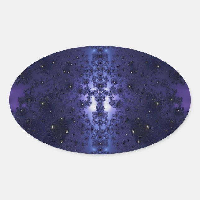 Star Night Oval Sticker (Front)