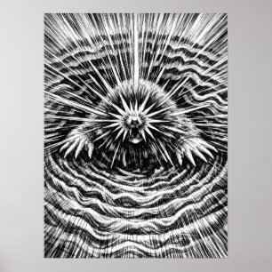 Star-Nosed Mole Earth Vibrations Art Poster