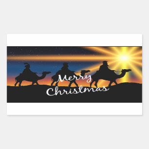 Star of Bethlehem - Birth of Christ Rectangular Sticker