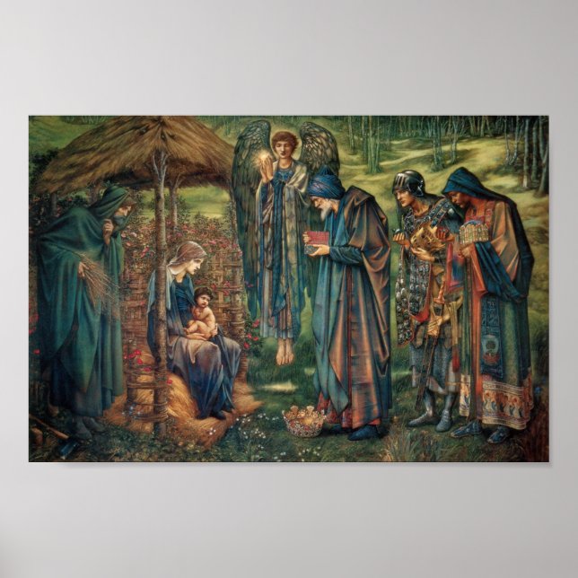 Star of Bethlehem (by Edward Burne-Jones) Poster (Front)
