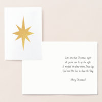 Star of Bethlehem Christmas Card - Foil