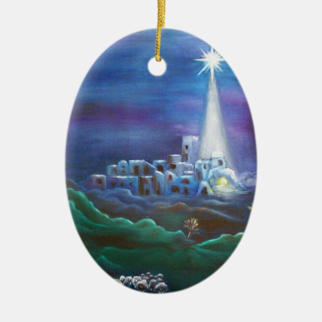 Star of Bethlehem Oval Ornament (Front)