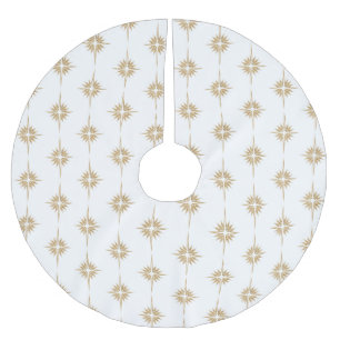 STAR OF BETHLEHEM Patterned Brushed Polyester Tree Skirt