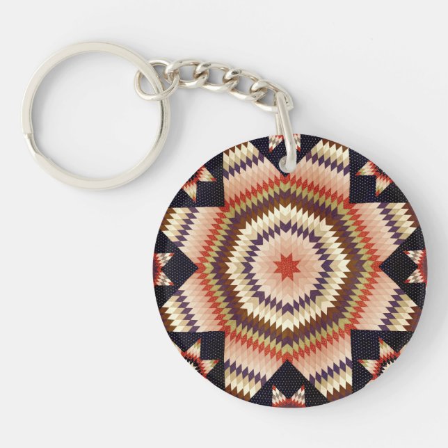 Star of Bethlehem Quilt Key Ring (Front)