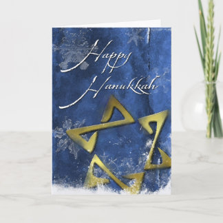 Star of Daivd and Snowflakes Holiday Card