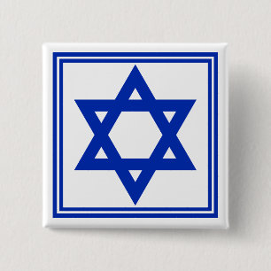 Star of David 15 Cm Square Badge