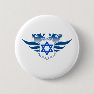 Star of David 6 Cm Round Badge