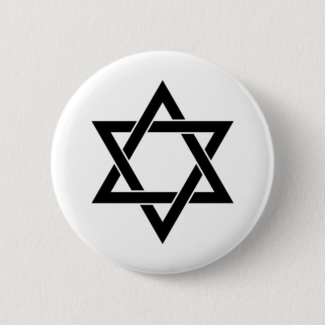 Star of David 6 Cm Round Badge (Front)