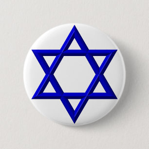 Star of David 6 Cm Round Badge