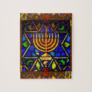 STAR OF DAVID AND MENORAH  JIGSAW PUZZLE