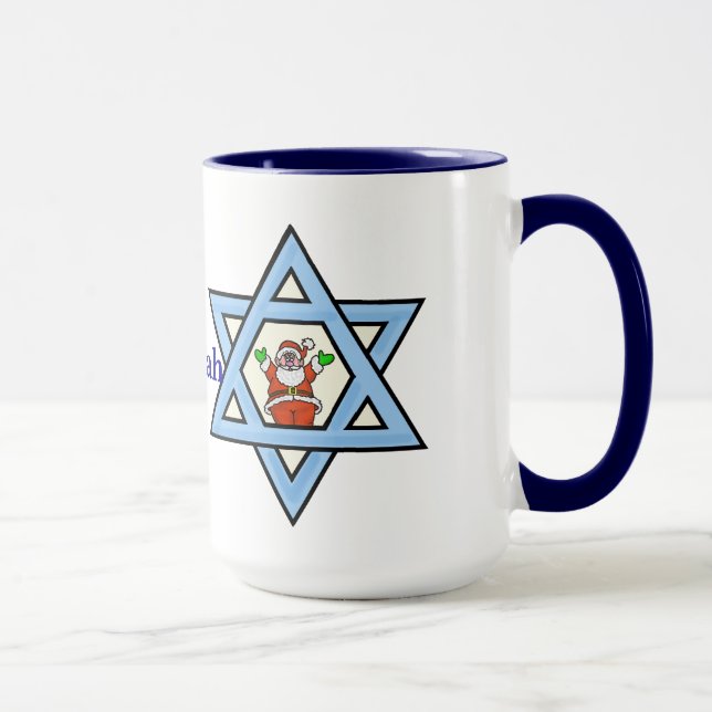 Star of David and Santa Chrismukkah Mug (Right)