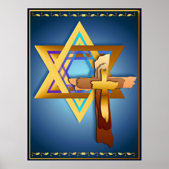 Star Of David and Triple Cross Poster (Front)