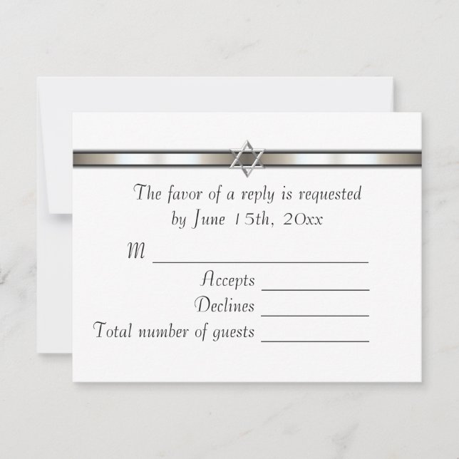 Star of David Any Colour RSVP (Front)