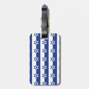 Star of David Bar Mitzvah blue and white custom Luggage Tag