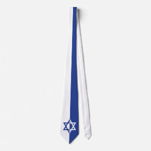Star of David Bar Mitzvah blue, white Tie