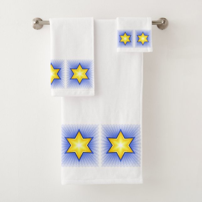 Star of David Bath Towel Set (Insitu)