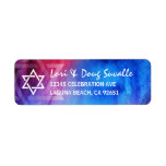Star of David Blue Red Fire Ice Return Address<br><div class="desc">Create your own unique Star of David return address labels for your envelopes on an easy to personalise, modern template. The elegant blue and red watercolor design can fit into your plans for many Jewish celebrations such as a bar bat mitzvah, Hanukkah, a fire and ice theme birthday, and more....</div>