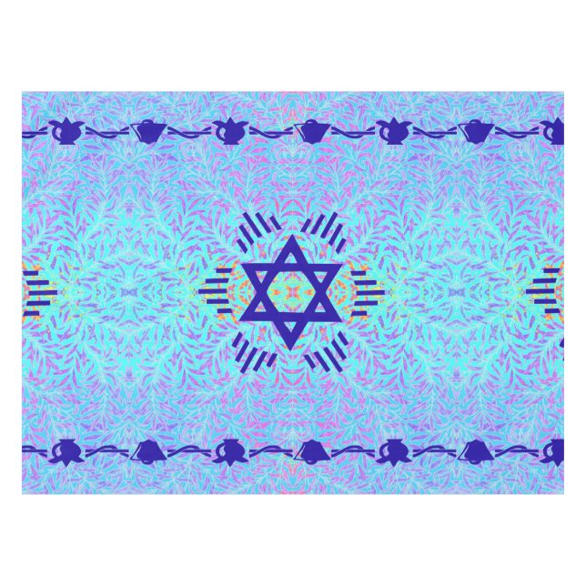 Star of David blue violet Tablecloth (Front (Horizontal))
