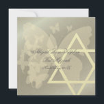 Star of David/Butterfiles Bat Mitzvah invitations, Invitation<br><div class="desc">Star of David/butterflies (adjustable) on gold stock overlaid with simulated silver colour. Celebrate all occasions,  find any excuse to have fun.  Drink champagne,  have a feast,  enjoy life.   Copyright © 2010 PixDezines.com and PixDezines on zazzle.com</div>